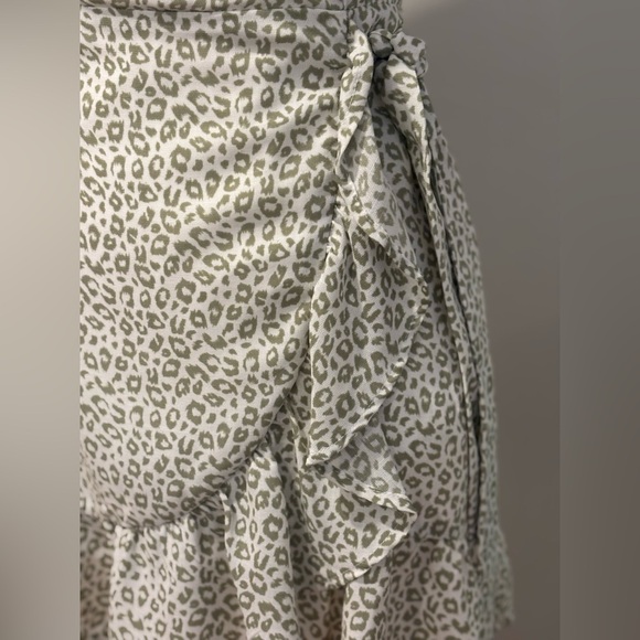 Altar'd State Green and White Leopard Print Mini Dress - Picture 8 of 13